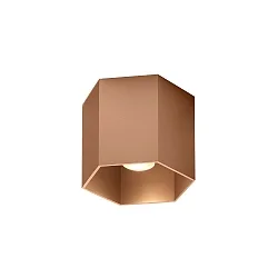 LED Deckenleuchte HEXO CEILING SURFACE 1.0, IP20, 1-flammig, 8W 3000K, DALI dimmbar, kupfer