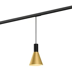 1-phase pendant luminaire ODREY ON TRACK 1.4 incl. 1-phase adapter GU10 IP20, gold, black matt