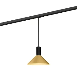 1-phase pendant luminaire ODREY ON TRACK 1.6 incl. 1-phase adapter GU10 IP20, gold, black matt