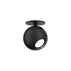 LED Halbeinbau-Strahler LECA 1.0, IP20, Ø 3.2cm, 350mA, 6W 2700K 585lm 31°, CRi >90, kardanisch, Clipfedern, mattschwarz