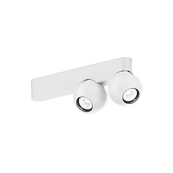 ceiling luminaire LECA 2.0 2 flames, cardanic swivelling IP20, white matt dimmable