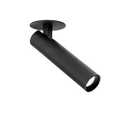 LED Decken-Halbeinbau-Leuchte MATCH 1.0, zylindrisch, 350mA, CRi >90, kardanisch, Blattfedern, , 3000K 30°, mattschwarz