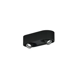 LED Aufbaustrahler QITO CEILING TRIMLESS 2.0, IP20, 2-flammig, 230V AC, 15W 3000K 880lm 31°, CRi>90, kardanisch, mattschwarz