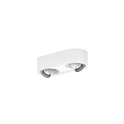 LED Aufbaustrahler QITO CEILING TRIMLESS 2.0, IP20, 2-flammig, 230V AC, 15W 3000K 880lm 31°, CRi>90, kardanisch, mattweiß