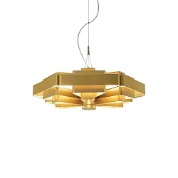 Pendant luminaire J.J.W. 04, shade Ø 56cm / height 20cm, 6x E27, aluminum, gold