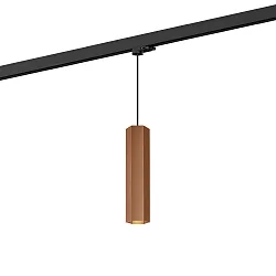 Pendant luminaire HEXO 3.0 PAR16 for 3-phase tracks, GU10 max. 12W, copper