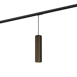 Pendant luminaire HEXO 3.0 PAR16 for 1-phase tracks, GU10 max. 12W, bronze