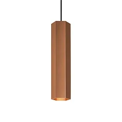 LED Pendant luminaire HEXO MULTI 3.0, 6W 2700K, CRi >90, without canopy, copper