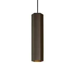 LED Pendant luminaire HEXO MULTI 3.0, 6W 2700K, CRi >90, without canopy, bronze