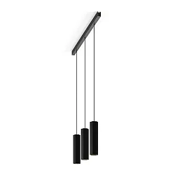 Pendelleuchte HEXO 3.0 - PAR16, 30cm / 400cm, eckig, GU10 max. 12W, ohne Baldachin (offenes Kabel), mattschwarz
