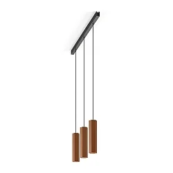 Pendelleuchte HEXO 3.0 - PAR16, 30cm / 400cm, eckig, GU10 max. 12W, ohne Baldachin (offenes Kabel), kupfer