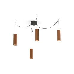 Pendelleuchte RAY 2.0 - PAR16, 20cm / 400cm, zylindrisch, GU10 max. 12W, ohne Baldachin (offenes Kabel), kupfer