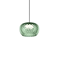 LED Design-Pendelleuchte WETRO 2.0, Ø 22.5cm, 11W 1850-2800K, CRi>90, dim-to-warm, Glas, 400cm Pendel (offen), green diamond