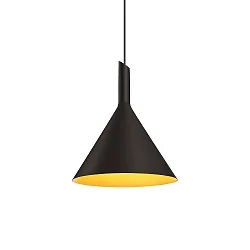 LED Design-Pendelleuchte SHIEK 3.0, Ø 25.2cm, 11W 1800-2850K, CRi >90, dim-to-warm, ohne Baldachin (Kabel offen), schwarz-gold