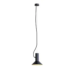 Pendant luminaire ROOMOR 1.0 PAR16, GU10, 250cm, deep black, with shade 1.0, deep black gold