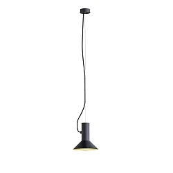 Pendant luminaire ROOMOR 1.0 PAR16, GU10, 600cm, deep black, with shade 1.0, deep black gold