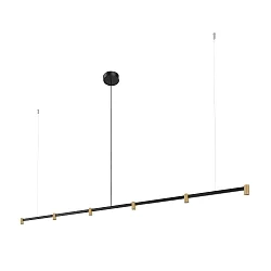 pendant luminaire TRACE CHANDELIER CEILING SUSP 2.0 IP20, champagner, black matt dimmable