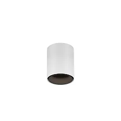 LED Aufbau-Downlight RAY MINI 1.0, IP20, Ø 7cm, CRi >90, dimmbar, 8W 3000K 30°, mattweiß / innen mattschwarz