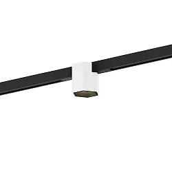 LED Schienenstrahler HEXO ON STREX 1.0, 25°, 48V, 7W, 2700K, 440lm, IP20, dimmbar, Schiene schwarz / Leuchte weiß/schwarz