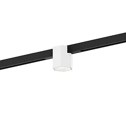 LED Schienenstrahler HEXO ON STREX 1.0, 25°, 48V, 7W, 2700K, 440lm, IP20, dimmbar, Schiene schwarz / Leuchte weiß