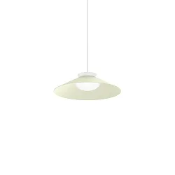 LED Pendelleuchte CLEA 1.0, Ø 35cm, CRi >90, dimmbar, Opalglas / Aluminium, offenes Kabelende, 15W 3000K, Feel Jade
