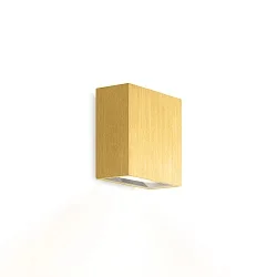 LED Wall luminaire CENTRAL 1.0, up or down, 8W 2700K, CRi >90, dimmable, gold