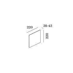 LED Wandleuchte MILES 2.0 CARRÉ, indirekt, 22 x 22cm, 8W 2700K, CRi >90, dimmbar, kupfer