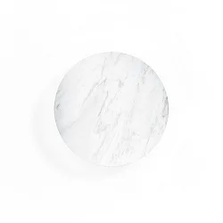 LED Wandleuchte MILES 2.0 ROUND, indirekt, Ø 19cm, 8W 2700K, CRi >90, dimmbar, Marmor weiß