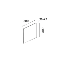 LED Wandleuchte MILES 3.0 CARRÉ, indirekt, 30 x 30cm, 8W 2700K, CRi >90, dimmbar, Marmor schwarz