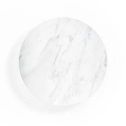 LED Wandleuchte MILES 3.0 ROUND, indirekt, Ø 26cm, 8W 2700K, CRi >90, dimmbar, Marmor weiß