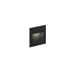 LED Wandeinbauleuchte ORIS WALL REC 0.8, IP20, 8x8cm, 350/700mA 6V (exkl. BG), 2/5W (multi) 3000K 75lm, CRi >90, schwarz
