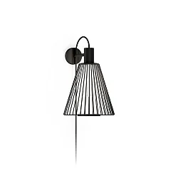 Wandleuchte WIRO 1.0 CONE WALL SURF E27 B with plug max. 25W T30-225 220-240VAC, schwarz