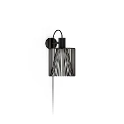 Wandleuchte WIRO 1.8 WIRO WALL SURF E27 B with plug max. 25W T30-225 220-240VAC, schwarz