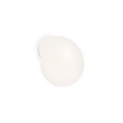 Wall luminaire DRO 2.0, 18.2cm, E14, C35 max. 6W, aluminum / glass, white