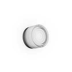 LED Wandleuchte HAJO IP44 1.0, 8W, 3000K, 440lm, IP44, C dimmbar, schwarz / Glas klar