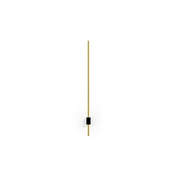 LED Design-Wandleuchte FINLIN 1.0, 62.3cm, 6W 3000K, CRi >90, dimmbar, schwarz-gold