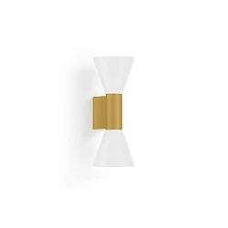 Wandleuchte ODREY WALL SURF 2.3 PAR16 G-W max. 2x12W GU10 100-240VAC, gold, weiß matt