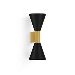 Wandleuchte ODREY WALL SURF 2.4 PAR16 G-B max. 2x12W GU10 100-240VAC, gold, schwarz matt