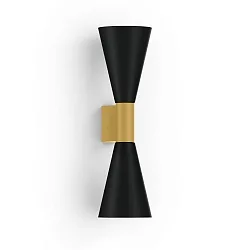 Wandleuchte ODREY WALL SURF 2.5 PAR16 G-B max. 2x12W GU10 100-240VAC, gold, schwarz matt