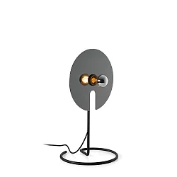 Table lamp MIRRO TABLE 1.0, mirror Ø 30cm, E27 (excl.), with cord dimmer, black chrome