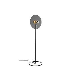 Floor lamp MIRRO FLOOR 2.0, mirror Ø 45cm, E27 (excl.), with cord dimmer, black chrome