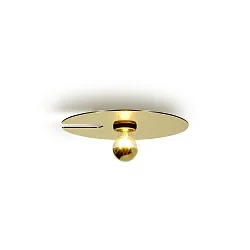 Wall luminaire MIRRO WALL 1.0, mirror Ø 30cm, E27 (excl.), black gold