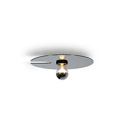 Wall luminaire MIRRO WALL 1.0, mirror Ø 30cm, E27 (excl.), black chrome