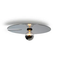 Wall luminaire MIRRO WALL 2.0, mirror Ø 45cm, E27 (excl.), black chrome
