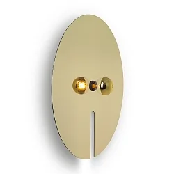 Wall luminaire MIRRO WALL 3.0, mirror Ø 75cm, E27 (excl.), black gold