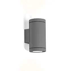 LED Außenwandleuchte TUBE WALL 2.0, rund, IP65, 2-seitig (Up & Down), 20.1W 3000K 36°, CRi >90, dimmbar, grau