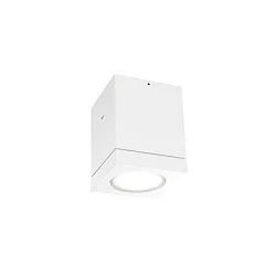 Outdoor LED Deckenleuchte TUBE CARRÉ 1.0, eckig, IP65, 9.6W 3000K 720lm 32°, CRi >90, dimmbar, starr, weiß