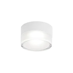 Outdoor LED Wand- und Deckenleuchte BLAS 1.0, IP65, rund, 9.6W 3000K 950lm, CRi >90, dimmbar, Glas klar + matt, weiß