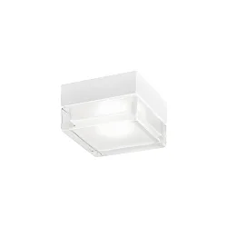Outdoor LED Wand- und Deckenleuchte BLAS 2.0, IP65, eckig, 9.6W 3000K 950lm, CRi >90, dimmbar, Glas klar + matt, weiß