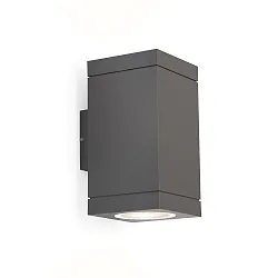 Außenwandleuchte TUBE CARRÉ WALL 2.0 PAR16, eckig, IP65, 2-seitig (Up & Down), 2x GU10 max. 5W (exkl.), starr, grau